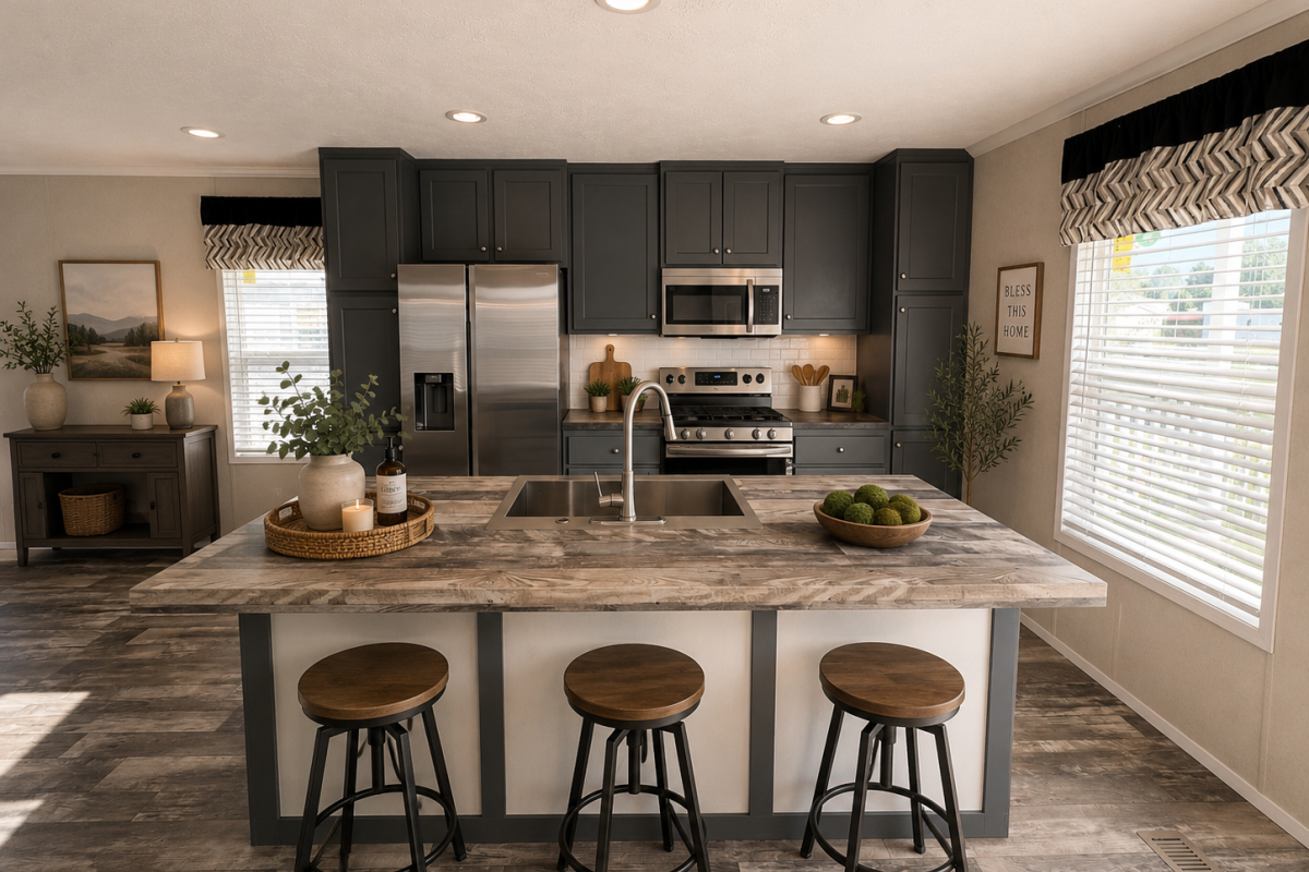 Kitchen with island seating